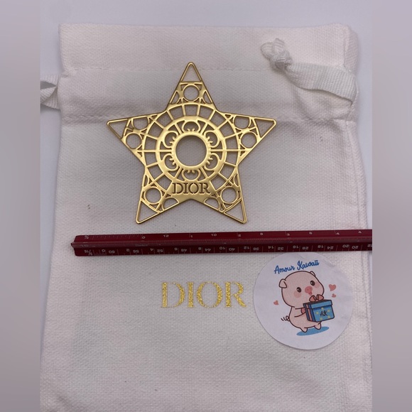 Dior gold tone 2 Stars charm & silver Heart charm, dust bag - Picture 8 of 10